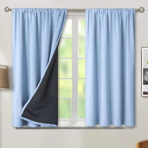 Miniatura 43 de BGment - Cortinas opacas para sala de estar de 63 pulgadas de largo, juego de 2 paneles, cortinas para oscurecer toda la habitación, cortinas