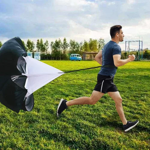 Miniatura 5 de Juego de entrenamiento de velocidad profesional y agilidad: incluye escalera de agilidad ajustable de 12 peldaños de 20 pies con bolsa de Azul