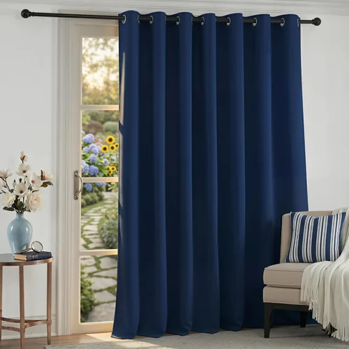 RYB HOME - Cortinas opacas para patio - Cortinas con ojales sólidos, paneles de ventana grandes, eficiencia energética, cortinas de privacidad para