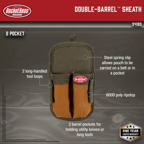 Miniatura 2 de Bucket Boss - Funda de doble barril, bolsas - Serie original (54180), marrón