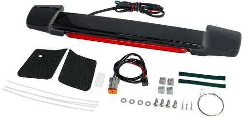 Miniatura 4 de TCT-MOTORPARTS Alerón de luz LED negro vívido para maletero de Harley King Razor Chopped Trunk Luggage Electra Glide Road Glide Street Glide