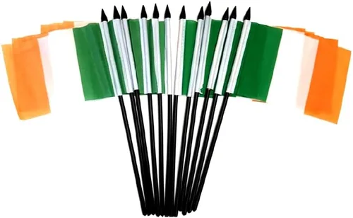 Miniatura 43 de Paquete de 12 banderas de escritorio de oficina en miniatura de poliéster internacional de 4 x 6 pulgadas, 1 docena de banderas pequeñas de 4 x 6