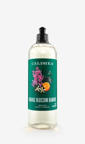 Caldrea Jabón para platos, líquido para lavar platos hecho con corteza de jabón, aloe vera, cáscara de naranja y aceites esenciales de flor de ylang