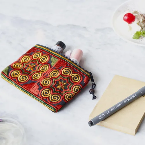 Miniatura 6 de Sabai Jai - Monedero hecho a mano - Pequeño bolso bordado Boho