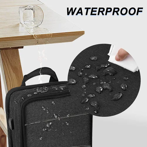 Miniatura 4 de ZINZ Mochila delgada y expandible para laptop con funda de 15, 15.6, 16 pulgadas, bolsa resistente a derrames para portátiles, estuche para la B04K01