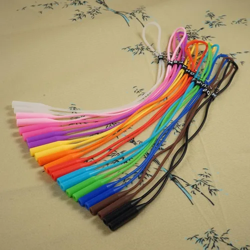 Miniatura 6 de Correa de silicona suave para gafas, ajustable, ligera, antideslizante, con extremos de bucle flexibles