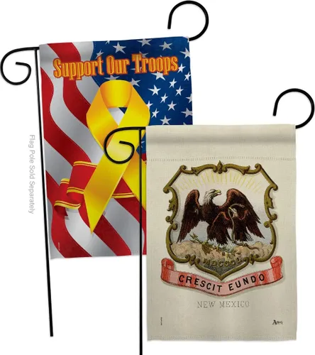 Miniatura 7 de Coat of arms New Mexico Garden Flags 2pcs Pack Americana States USA American Territories Republic Country Particular Area Small Decorative Gift Yard