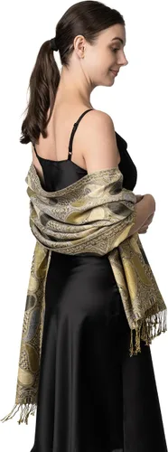 Miniatura 7 de Achillea Bufanda suave y sedosa de cachemira multicolor pashmina de doble capa