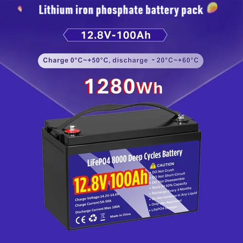 Miniatura 5 de Batería de litio LiFePO4 de 12 V 100 Ah, grupo 31 1280 Wh, batería de fosfato de hierro y litio de más de 8000 ciclos profundos, larga vida útil