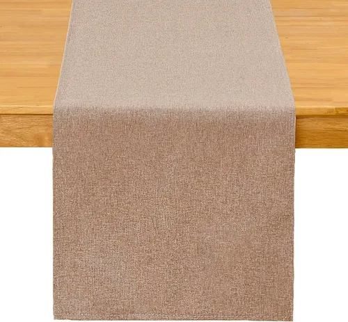 Miniatura 13 de Camino de mesa de 13 x 72 pulgadas de largo, algodón lino estilo granja gris mantel de mesa para cocina, comedor, mesa de café, fiestas, boda