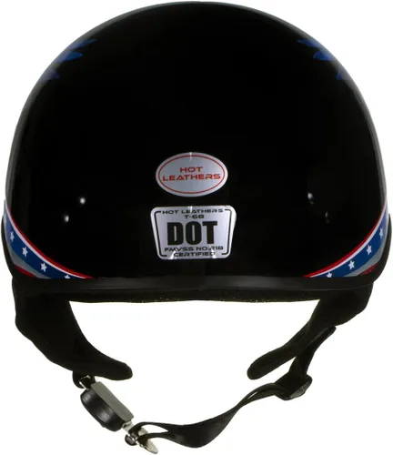 Miniatura 2 de Hot Leathers HLT68 Eagle Wings Black Advanced DOT - Casco de calavera para motocicleta, para hombres y mujeres