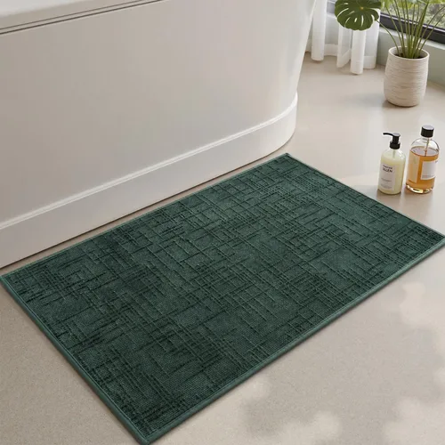 Miniatura 7 de AMOAMI Alfombra de Baño Antideslizante Súper Absorbente de Secado Rápido Alfombras de Baño para Piso de Baño Respaldo de Goma Lavable Alfombras