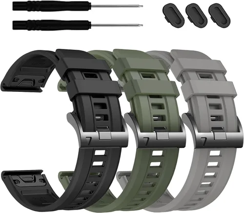 Miniatura 17 de EZMVZKU Correas Easyfit de 1.024 in para Garmin Fenix 8 AMOLED/8 Pro 2.008 in/7X/7XPro Sapphire Solar Watchands Reemplazo para Fenix 6X/6X Pro/5X/5X
