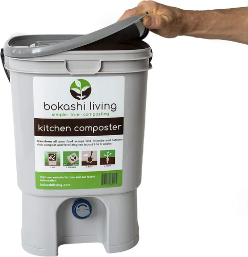 Miniatura 4 de Kit de iniciación de compostaje Bokashi prémium (incluye 1 contenedor Bokashi, 2.2 libras de salvado Bokashi e instrucciones completas)