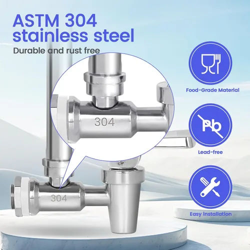 Miniatura 6 de Espiga de vidrio de visión de acero inoxidable 304 de 13 pulgadas, compatible con Berkey, Purewell, ProOne y otros sistemas de filtración de agua