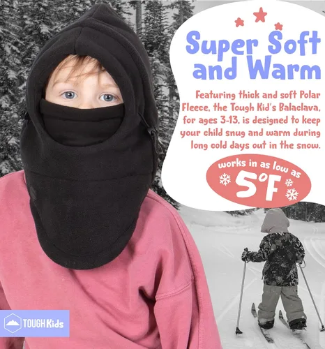 Miniatura 2 de Kids Winter Hat with Mask - Ski Mask for Kids - Ninja Kids Balaclava & Winter Face Mask for Kids wHood - Toddler Balaclava