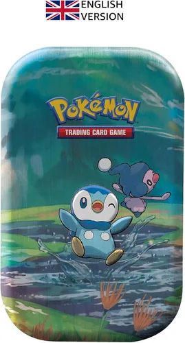 Miniatura 2 de Pokémon TCG: Mini lata Sinnoh Stars - Piplup, Mr Mime (2 paquetes de refuerzo y 1 tarjeta de arte Pokémon )