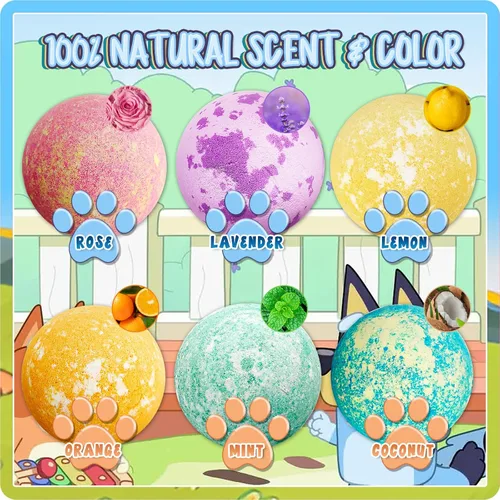 Miniatura 5 de Bombas de baño para niños: bombas de baño XXL con sorpresa en el interior, bombas de baño orgánicas ricas en aceites esenciales naturales, juego