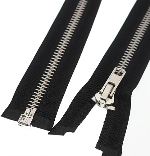 Miniatura 6 de Leekayer #8 Cremalleras de 32 pulgadas para chaquetas, abrigos de costura, manualidades, chaqueta separadora plateada, cremallera de 31.9 in