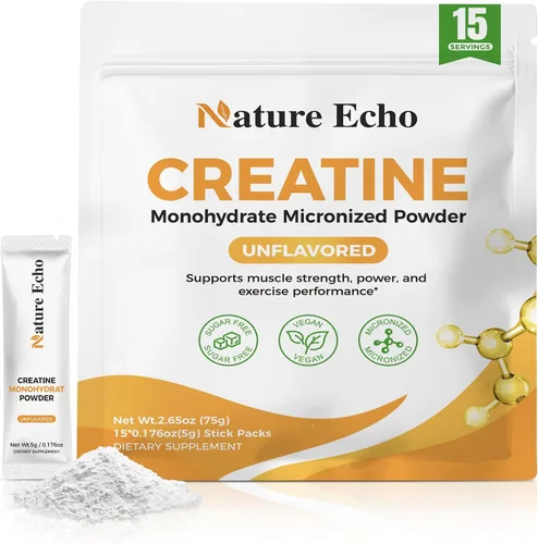 Miniatura 9 de Monohidrato de creatina en polvo micronizado - 10 paquetes de viaje de una sola porción 0.18 oz - Creatina limpia y sin sabor para hombres y mujeres