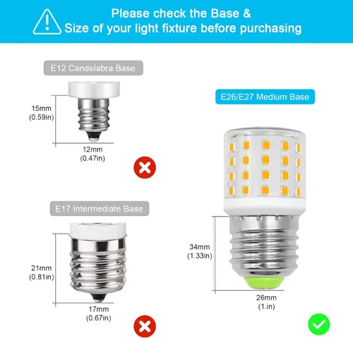Miniatura 5 de Bombilla de repuesto para refrigerador AC100-265V 3.5 W, bombilla LED pequeña para refrigerador, equivalente a 4 W - 60 W, luz de electrodoméstico