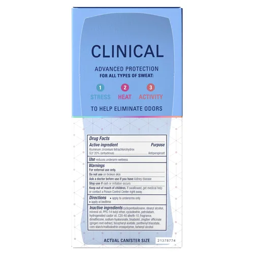 Miniatura 11 de Secret Clinical Strength desodorante antitranspirante para mujeres, respuesta al estrés, 3X protección contra el estrés, 72 horas de protección