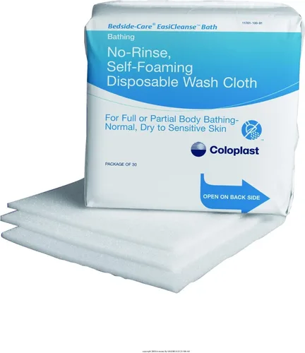 Bedside-Care EasiCleanse - Toalla de baño o toallita de baño 7-9/10 x 7-9/10 pulgadas COI7055CS, 1 paquete de 30 toallitas