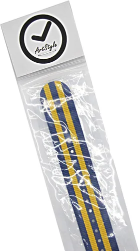 Miniatura 6 de ArtStyle Correa para reloj, de nylon, colorida, con hebilla pulida resistente.