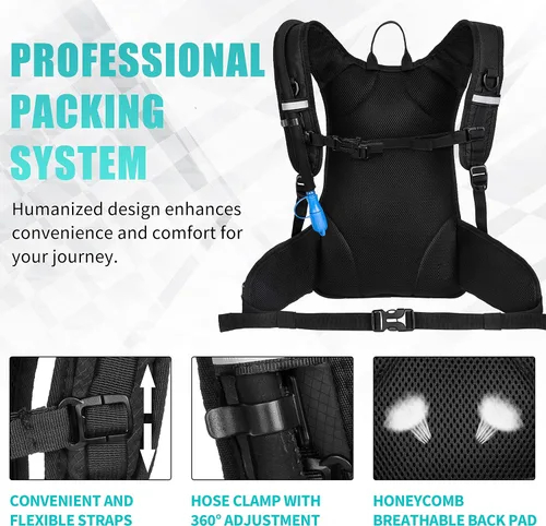 Miniatura 4 de Mochila de hidratación para senderismo con bolsa de agua - Miracol Bolsa de agua aislada con vejiga de 2L