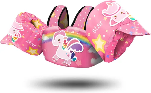 Chriffer - Chaleco salvavidas para niños de 30 a 55 libras, flotadores con arnés de hombro con alas de brazo para niños y niñas de 2, 3, 4, 5, 6, 7