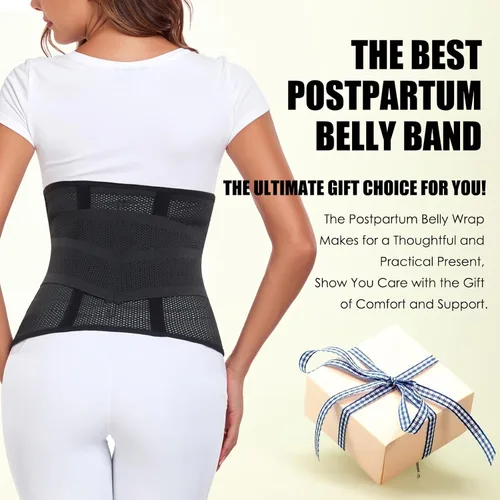 Miniatura 6 de MAMODY Banda posparto para el vientre, faja abdominal posparto, faja abdominal poscirugía, cinturón de apoyo para recuperación después