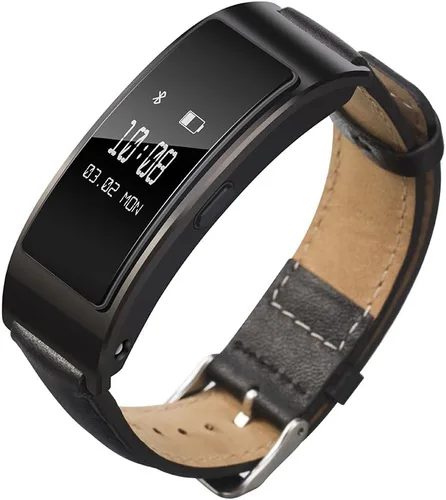 TenCloud Bandas de cuero compatibles con Amzhero Runfit D26/FITVII/KALINCO Slim Fitness Tracker de 1.47 pulgadas, pulseras clásicas de repuesto para