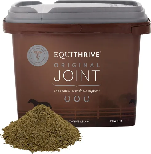 Miniatura 7 de Equithrive Suplemento original para articulaciones en polvo con resveratrol y ácido hialurónico para caballos, cuidado equino, 8 libras
