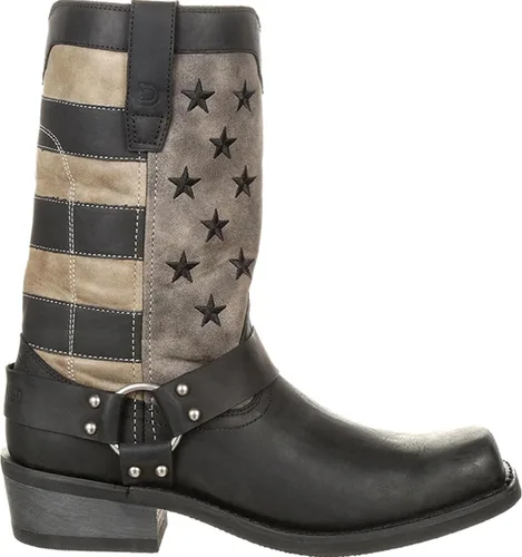 Miniatura 7 de Durango Bota con arnés de bandera negra desteñida, Negro