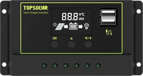 Miniatura 7 de Kit de Panel Solar Topsolar 100 Vatios 12 Voltios Monocristalino para Sistema Fuera de la Red para Hogares, RV, Barco + Controlador de Carga Solar