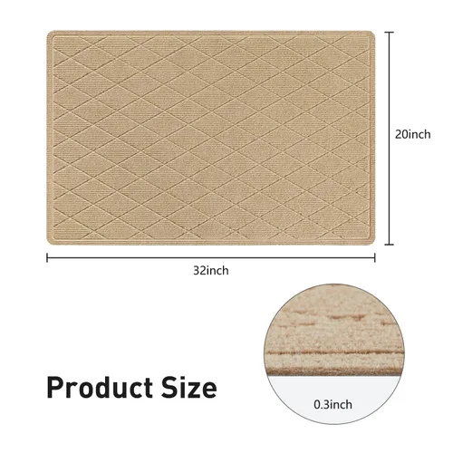 Miniatura 2 de Stair Treads with Landing Rug for Wooden Steps Indoor, Peel and Stick Stair Treads Matching-Mat 20"X32" Stair Landing Slip Resistant Polyester Stair