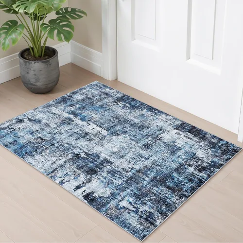 Miniatura 106 de Alfombra antideslizante lavable de 2 x 3 pies - Alfombra suave de pelo bajo para cocina, entrada y dormitorio - Tapete moderno para puerta