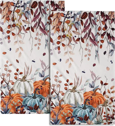 Miniatura 58 de Giwawa Juego de 2 toallas de mano vintage con diseño de oso y ciervo, diseño de alce y árbol, toalla de cara súper suave para baño, cocina, hombre