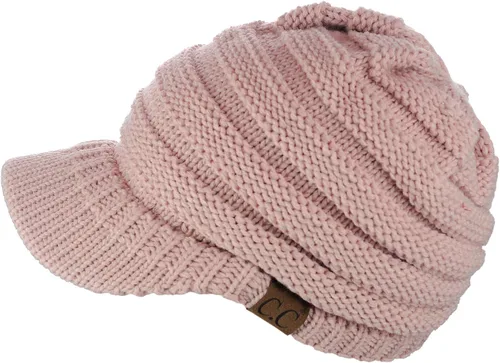 Miniatura 11 de C.C Gorro de punto trenzado cálido y grueso con visera