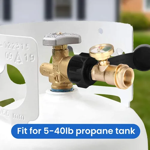 Miniatura 4 de Indicador de nivel de tanque de propano para tanques de 20 libras, medidor de presión de propano con detector de fugas para parrilla de gas BBQ, RV