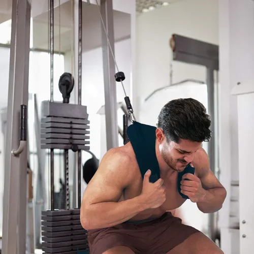 Miniatura 2 de Abdominal Crunch Harness Straps,Arnés de tracción de ejercicio trasero Correa de hombro, cinturón de crunch en forma de V, correas abdominales