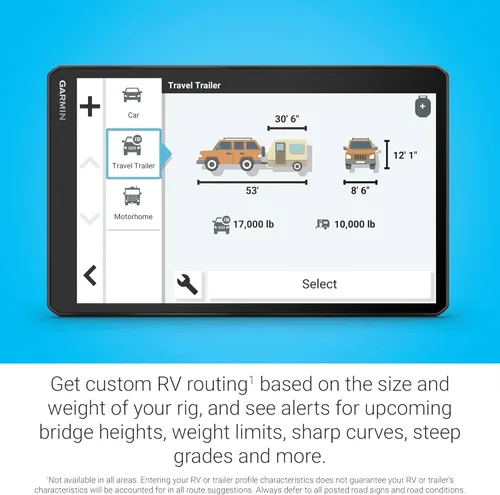 Miniatura 4 de Garmin RV 1095, navegador GPS de 10 pulgadas extra grande, fácil de leer, enrutamiento personalizado, imágenes satelitales de alta resolución