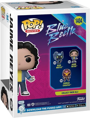Miniatura 3 de POP DC Heroes: Blue Beetle - Figura de vinilo de Jaime Reyes Funko (con funda protectora de caja compatible), multicolor, 3.75 pulgadas
