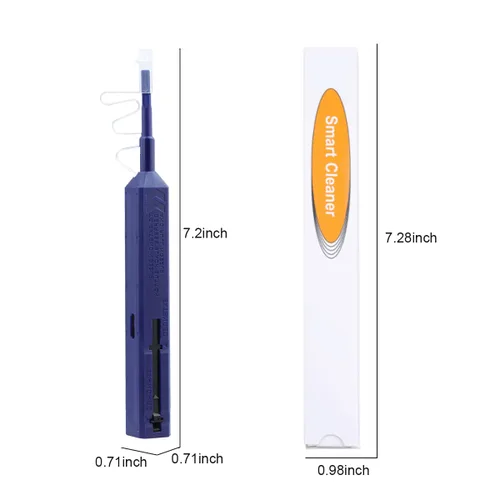 Miniatura 4 de Limpiador de fibra, pluma de limpieza de fibra óptica para conectores LC/MU de 0.049 in con más de 800 limpias, limpiador de cara final de fibra