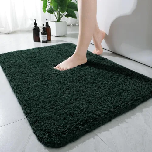 Miniatura 69 de AROGAN Tapete Largo de Baño de Lujo, 24 x 17 Pulgadas, Grueso, Suave y Absorbente, Antideslizante, Respaldo de Goma, Alfombras de Secado Rápido