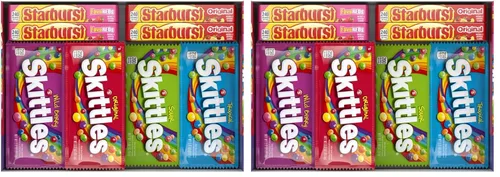 Miniatura 10 de SKITTLES & STARBURST - Paquete surtido de dulces surtidos para vacaciones, regalos, fiestas, surtido de dulces, caja a granel de 62.79 onzas