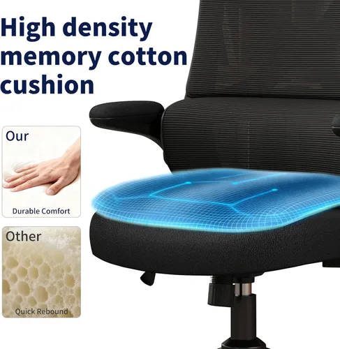 Miniatura 6 de Silla ergonómica de oficina – Silla de escritorio con reposacabezas ajustable soporte lumbar silla de computadora – Silla cómoda de malla