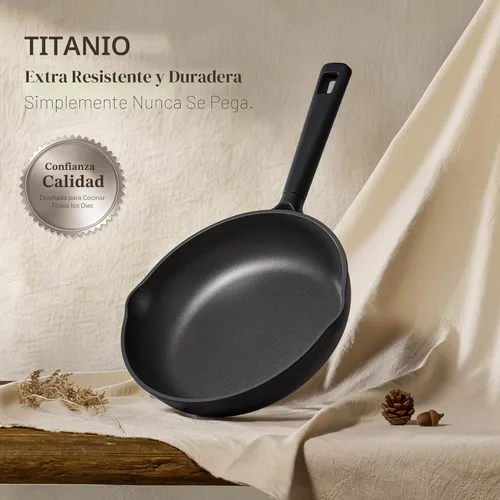 Miniatura 4 de CAROTE Juego de 28 ollas y sartenes, antiadherentes, utensilios de cocina antiadherentes de inducción de titanio, juego de cocina de granito