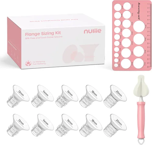 Miniatura 17 de Nuliie Kit de tamaño de brida 3 en 1 de 13/15/17/19/0.827 in para brida/escudo de extractor de leche doble eléctrico de 0.945 in, 10 piezas