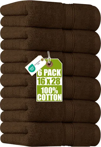 Miniatura 25 de Utopia Towels- Paquete de 6 toallas de mano prémium, 100% algodón hilado en anillo, ultrasuaves y altamente absorbentes, 18 oz/m2 (600 g/m2), 16 x
